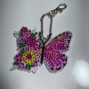 Pink Butterfly Keychain